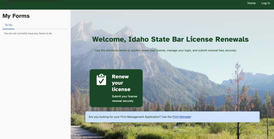 Renew your license button